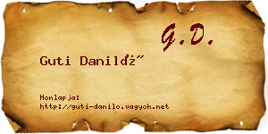 Guti Daniló névjegykártya